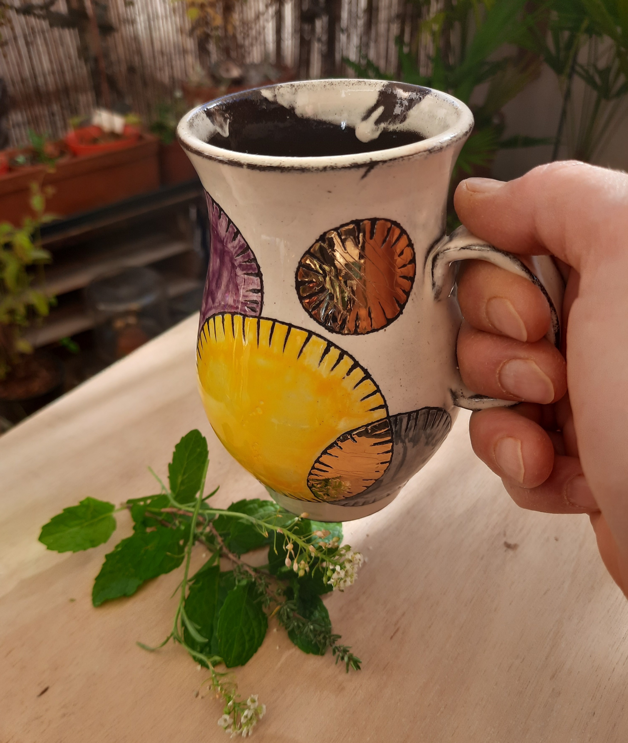 Tasse ronds et or fin
